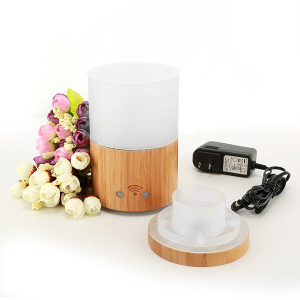 Smart Colorful LED WiFi Ultrasonic Home Aroma Humidifier Bamboo Air Diffuser