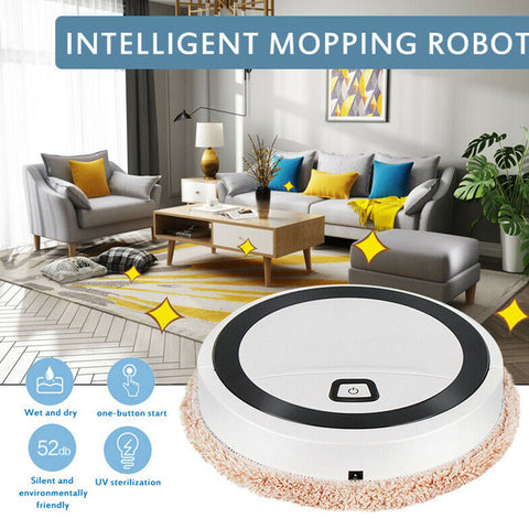 Smart Auto Robot Mopping Mop Machine Cleaning Floor Carpet Sweeper USB charging
