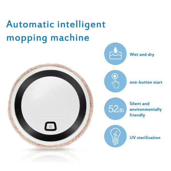Smart Auto Robot Mopping Mop Machine Cleaning Floor Carpet Sweeper USB charging