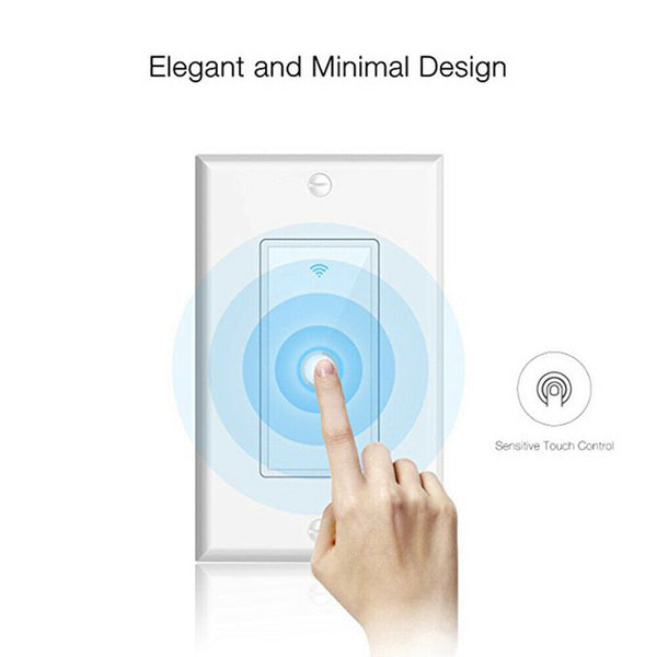 Smart WiFi Light Wall Voice Remote Control Switch w/ Alexa Google Home App Apps