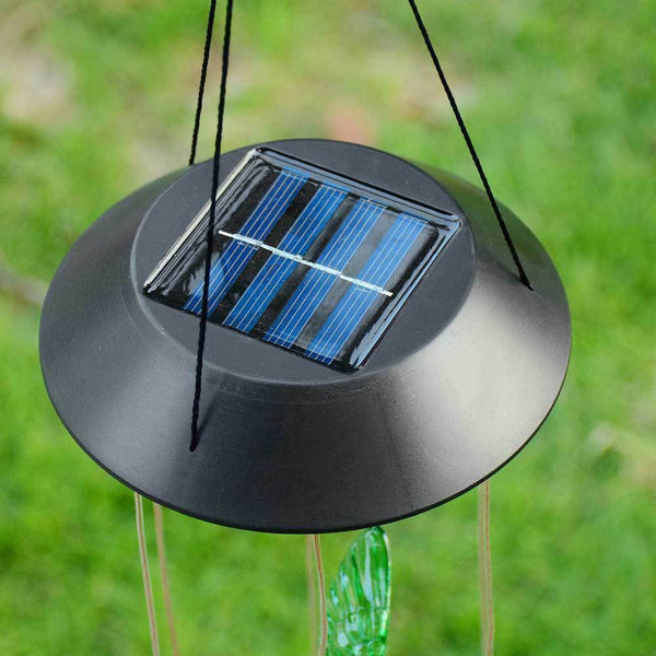 LED Solar lights Wind Hummingbird Wind Chime for Night Garden Yard Decoration