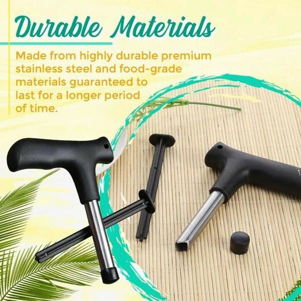 4X Raw Young Fresh Coconut Coconuts Opener Drilling Drill Opening Tool Knife