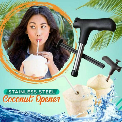 4X Raw Young Fresh Coconut Coconuts Opener Drilling Drill Opening Tool Knife