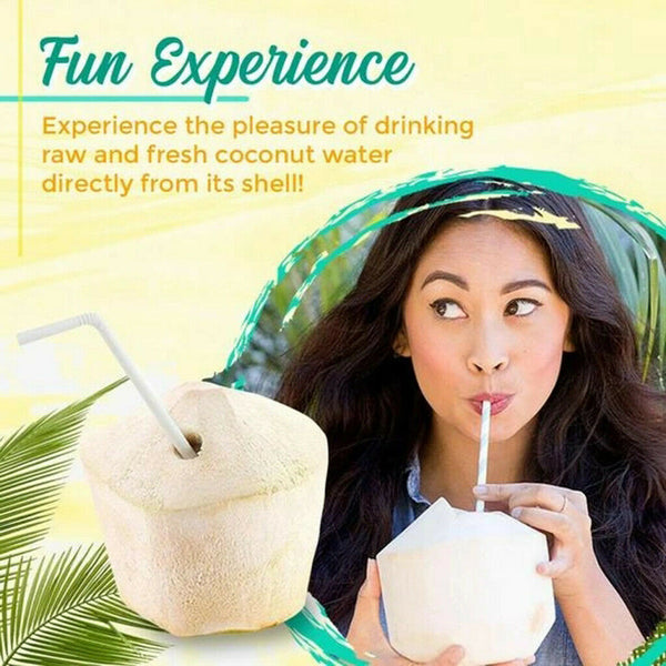 4X Raw Young Fresh Coconut Coconuts Opener Drilling Drill Opening Tool Knife