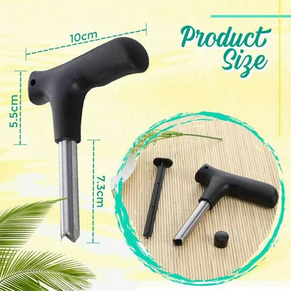 4X Raw Young Fresh Coconut Coconuts Opener Drilling Drill Opening Tool Knife