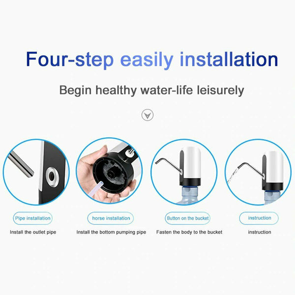 Automatic Auto Electric Drink Water Dispenser USB Smart Gallon Pump Jug Cooler