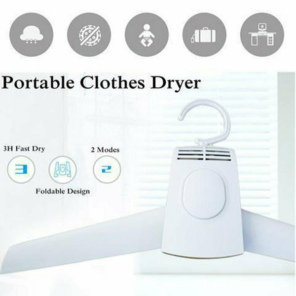 Electric Folding Clothes Drying Rack Smart Hang Dryer Hanger Portable Travel