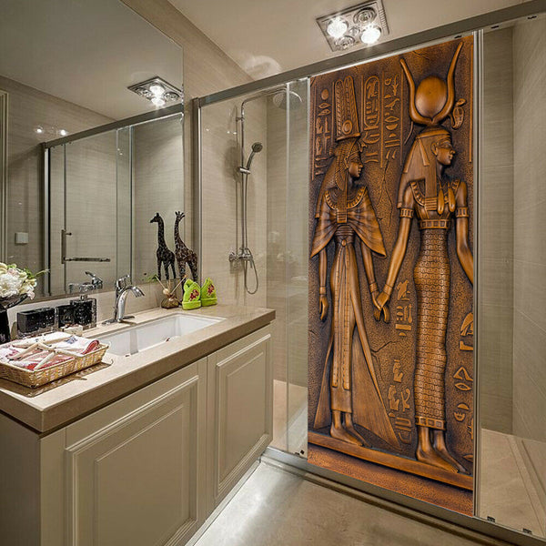 3D Egyptian Pharaoh Art Bedroom Decor Decal Wrap Mural Wall Door Sticker Film