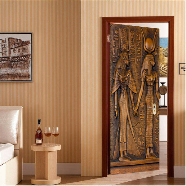 3D Egyptian Pharaoh Art Bedroom Decor Decal Wrap Mural Wall Door Sticker Film