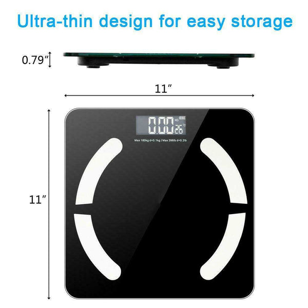 Bluetooth App Digital Bathroom Scale LCD Body Fat Weight Fitness Scales Analyzer