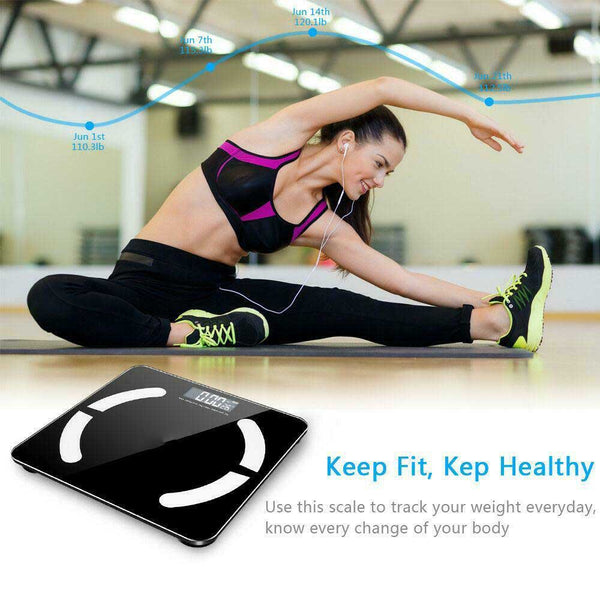 Bluetooth App Digital Bathroom Scale LCD Body Fat Weight Fitness Scales Analyzer