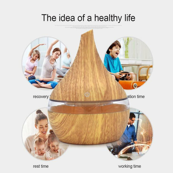 Oil Diffuser Air Humidifier Purifier LED Colorful Ultrasonic Aroma Aromatherapy