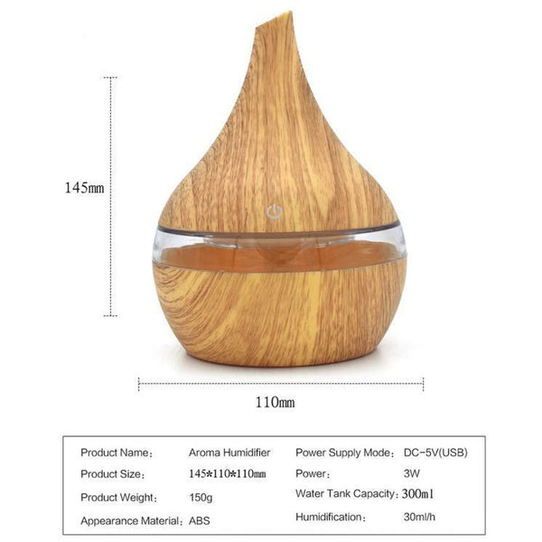 Oil Diffuser Air Humidifier Purifier LED Colorful Ultrasonic Aroma Aromatherapy