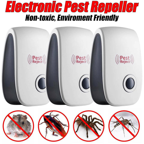 3X Ultrasonic Pest Mouse Mice Repeller Anti Mosquito Bug Insect Cockroach Killer