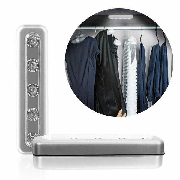 4X LED Strip Push Light Lights Sticker Battery Stick ON Kitchen Cupboard Shed