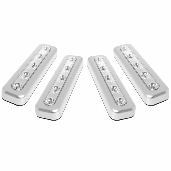 4X LED Strip Push Light Lights Sticker Battery Stick ON Kitchen Cupboard Shed