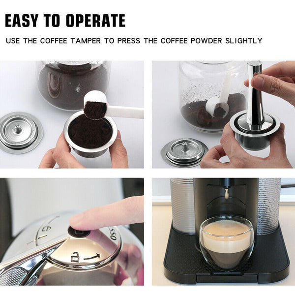Reusable Stainless Steel Coffee Filter Refillable Capsule Cup For BNV Vertuo