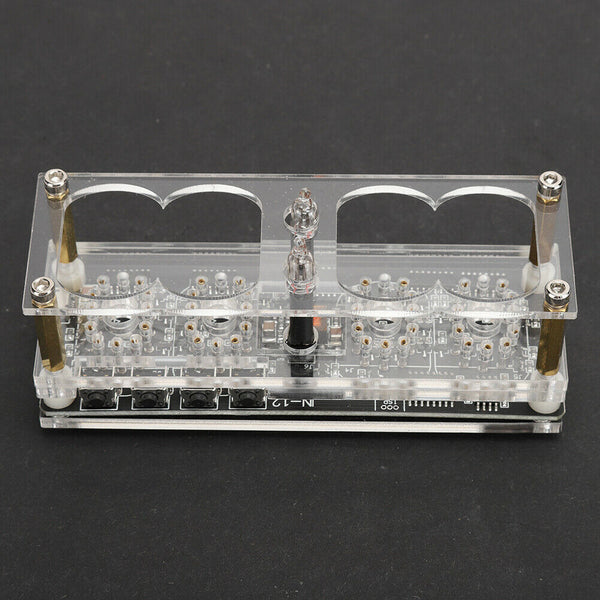 IN-12 Glow Integrated Tube Digital Seven Color RGB LED Nixie Retro 4 Digit Clock