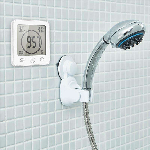 Digital LCD Count Down Timer Temperature Humidity Waterproof Wall Shower Clock