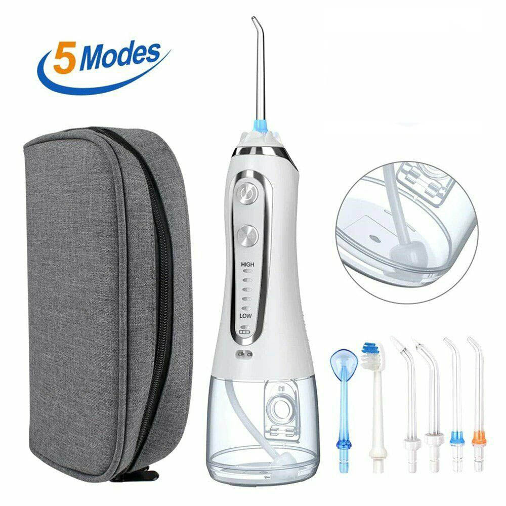 Oral Irrigator USB Rechargeable Dental Water Clean Teeth Tooth Cleaner Jet Tips