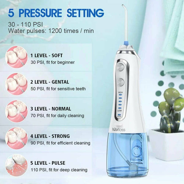 Oral Irrigator USB Rechargeable Dental Water Clean Teeth Tooth Cleaner Jet Tips