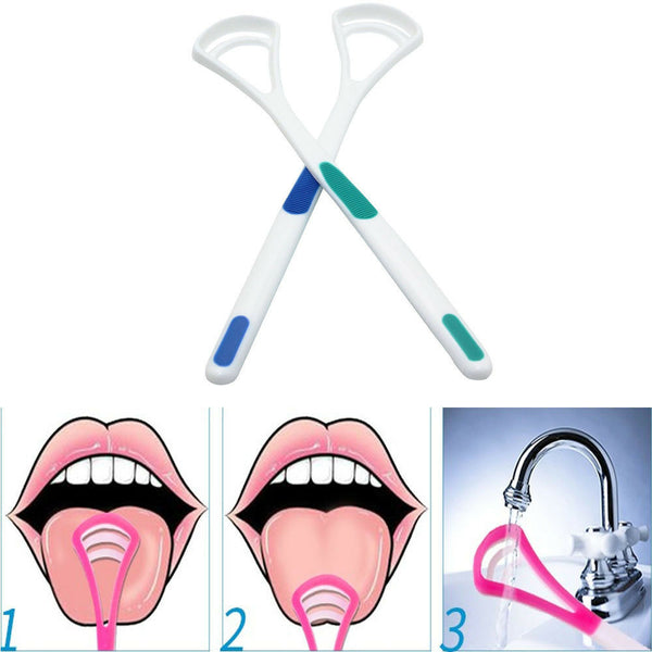 6X Soft Tongue Brush Oral Health Care Cleaner Scraper Dental Mouth Hygiene Clean