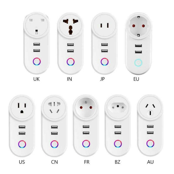 Wireless Smart Remote Plug Power Strip USB Socket Timer Voice Control Switch