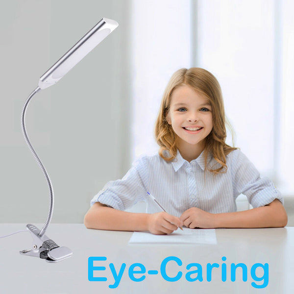Dimmable 48 LED Light Flexible USB Clip On Table Reading Book Desk Night Lamp