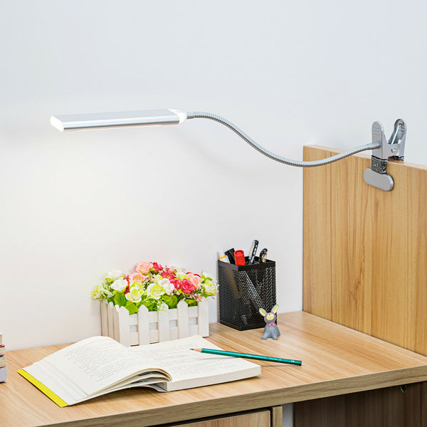 Dimmable 48 LED Light Flexible USB Clip On Table Reading Book Desk Night Lamp
