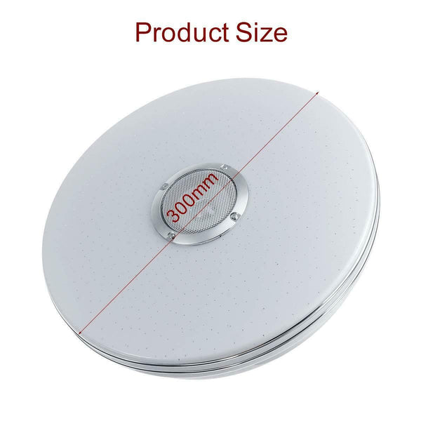 Smart LED Ceiling Light RGB Bluetooth Music Speaker Dimmable Lamp Remote Apps