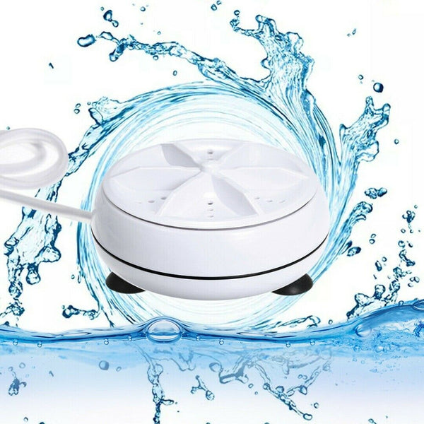 Portable Travel Adjustable Ultrasonic Turbine Laundry Wash Machine Bucket Washer