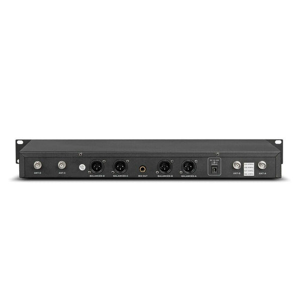 4 Channel Wireless Microphone Handheld Dynamic Mic Pro Audio UHF Karaoke Party