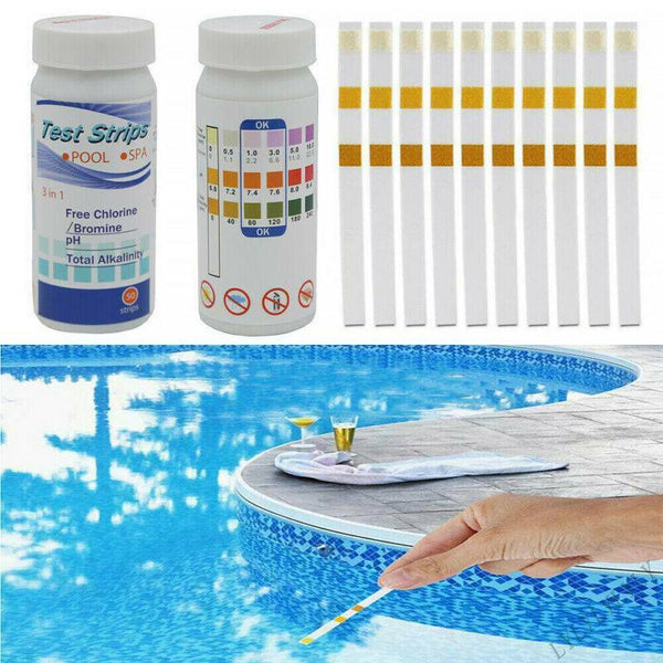 Home Swimming Pool Test Strip Paper Chlorine pH Alkalinity Water Hardness Tester