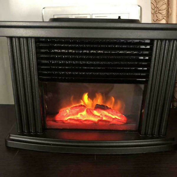 Winter Electric Fireplace Tabletop Portable Room Home Indoor Air Warmer Heater