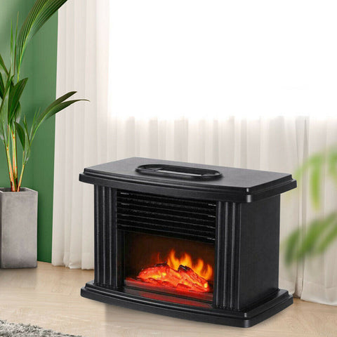 Winter Electric Fireplace Tabletop Portable Room Home Indoor Air Warmer Heater