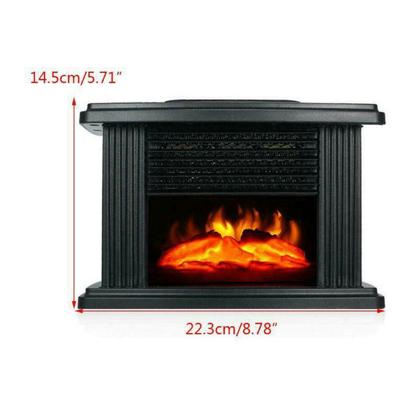 Winter Electric Fireplace Tabletop Portable Room Home Indoor Air Warmer Heater