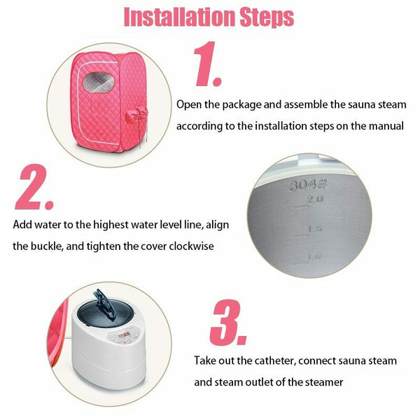 Steam Sauna SPA Room Home Slim Bath Folding Keep Fit Weight Loss Detox Therapy