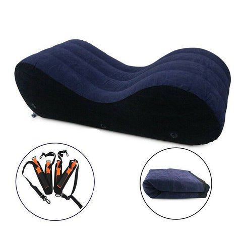 Inflatable Couples Air Bed Folding Sofa Chair Enhancer Hold Pillow Chair Cushion