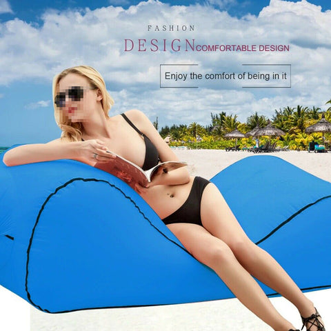 Self Inflated Camping Sofa sleeping Bed Recliner Air Mattress Picnic Couch Chair