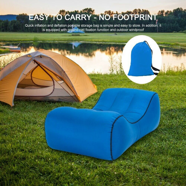 Self Inflated Camping Sofa sleeping Bed Recliner Air Mattress Picnic Couch Chair