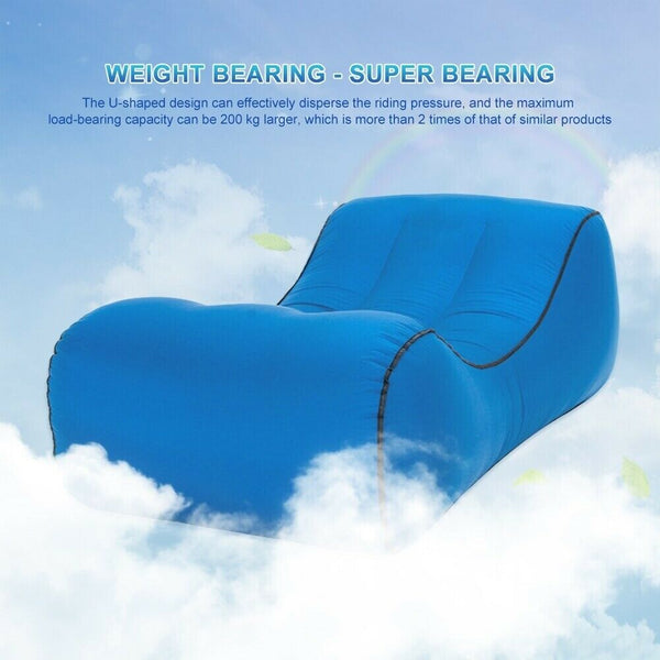Self Inflated Camping Sofa sleeping Bed Recliner Air Mattress Picnic Couch Chair