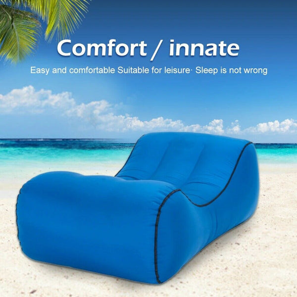 Self Inflated Camping Sofa sleeping Bed Recliner Air Mattress Picnic Couch Chair