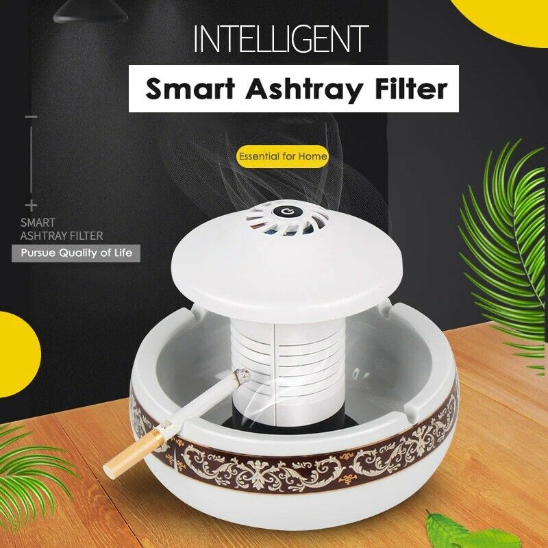 Cigarette Smoke Air Purifier Ashtray Filter Air Cleaner Home Dust Odor Remover