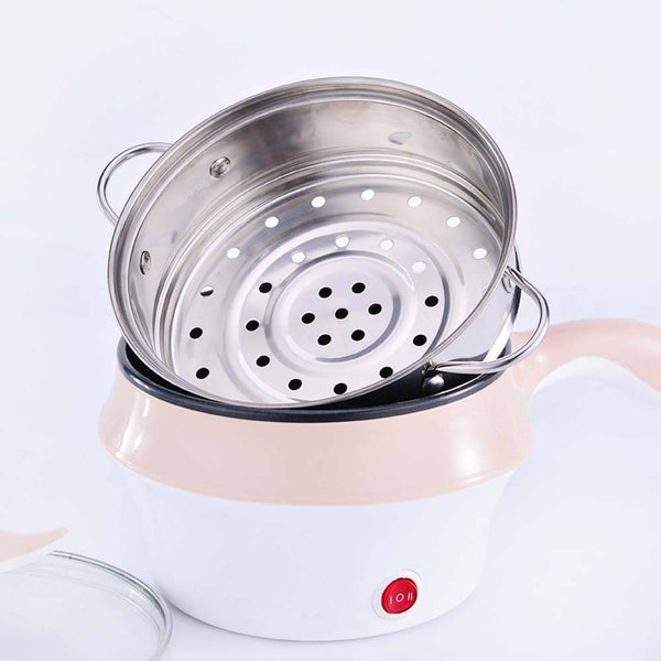 Electric Ceramic Marble Frying Pan Pot Rice Soup Noodle Cooker Steamer