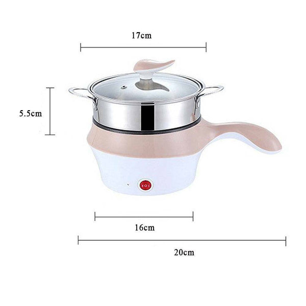 Electric Ceramic Marble Frying Pan Pot Rice Soup Noodle Cooker Steamer
