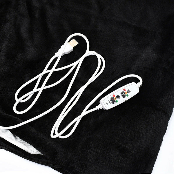 Winter USB Electric Blanket Soft Neck Shoulder Heating Heated Shawl Warmer