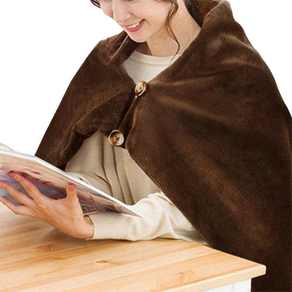 Winter USB Electric Blanket Soft Neck Shoulder Heating Heated Shawl Warmer