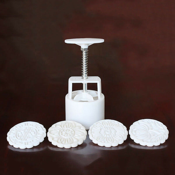 DIY Sets Mooncake Hand Mould Press Moon Cake Decor Stamp Cutter Mold