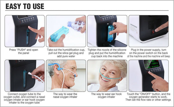 Remote Control Portable -OXYGEN-Concentrator Generator Health Care 220V