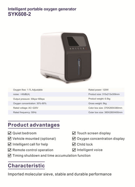 Remote Control Portable -OXYGEN-Concentrator Generator Health Care 220V